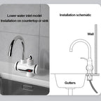 TPW Instant Electric Hot Water Faucet – Digital Temperature Display | 360° Rotating Tap for Kitchen & Bathroom | Energy-Efficient Heating Tap